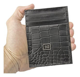 Wallet for Mens and Womens Black Genuine Leather Zalupe Money Card Holder - Zalupe