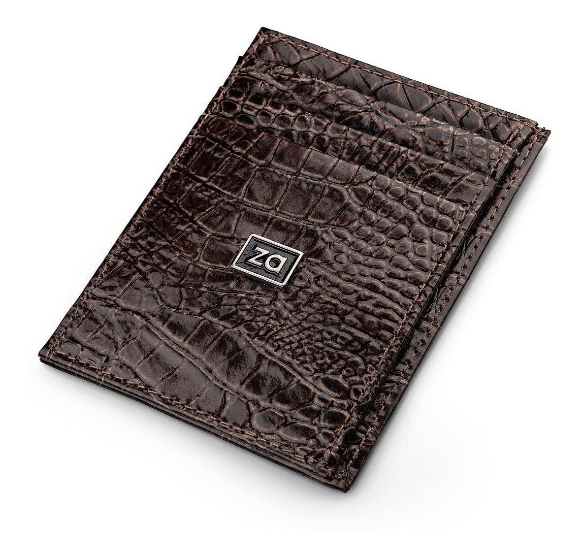 Wallet Small Slim Crocodile Zalupe Genuine Leather Card Holder Fashion - Zalupe