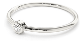 18k White Gold Ring with Diamond to Wedding & Marriage Luxury for Womens - Zalupe