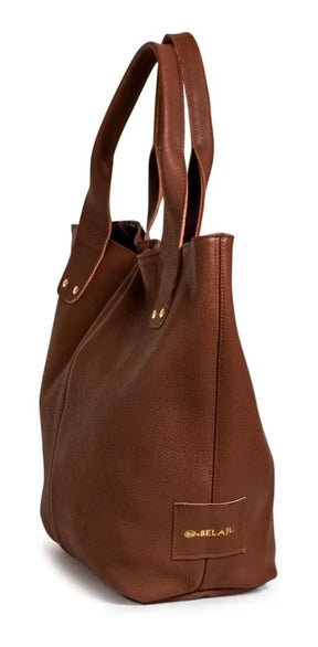 Minimalist Shoulder Leather Tote Bag - Zalupe