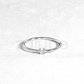 18k Ring White Gold for Womens with Diamond Jewelry Marriage and Wedding - Zalupe