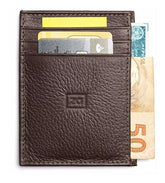 Wallet Small Slim Coffee Zalupe Genuine Leather Document Holder Fashion - Zalupe