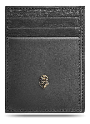Wallet Small Slim Black Zalupe Genuine Leather Document Holder Fashion - Zalupe