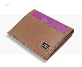 Wallet for Mens and Womens Coffee Leather Small Slim Original Zalupe Luxury - Zalupe