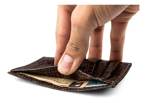 Wallet Small Slim Crocodile Zalupe Genuine Leather Card Holder Fashion - Zalupe