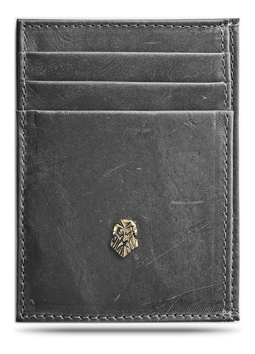 Wallet Small Slim Black Fossile Zalupe Genuine Leather Document Holder Fashion - Zalupe