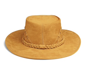 Cowboy Hat Western Ocher Real Leather for Mens and Womens Western Style - Zalupe