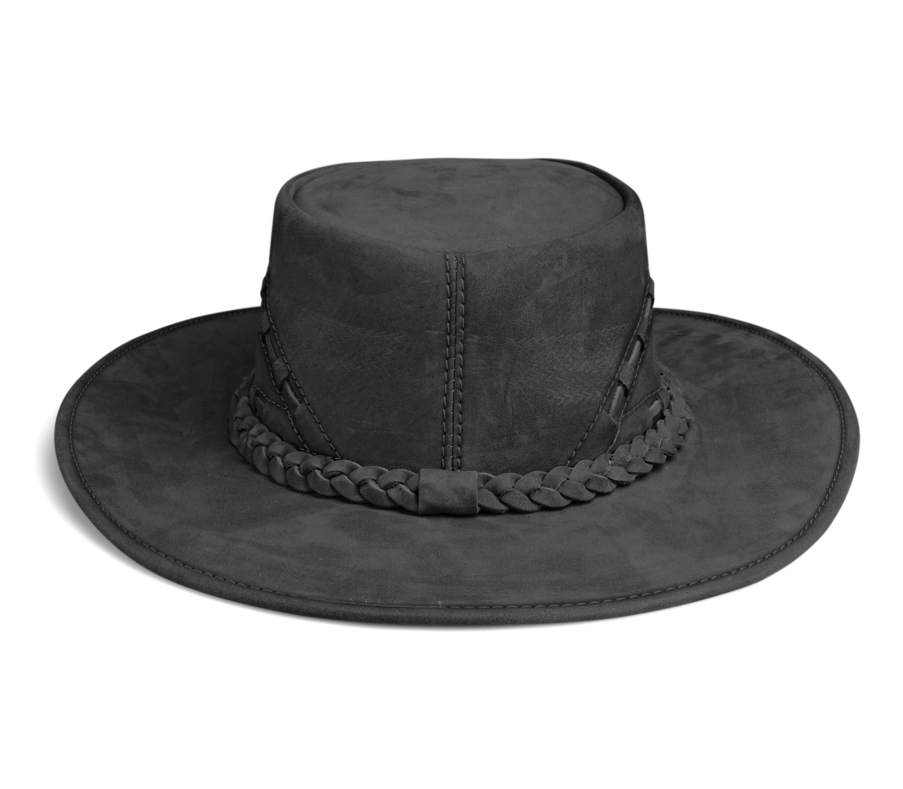 Cowboy Hat Western Black Real Leather for Mens and Womens Western Style - Zalupe