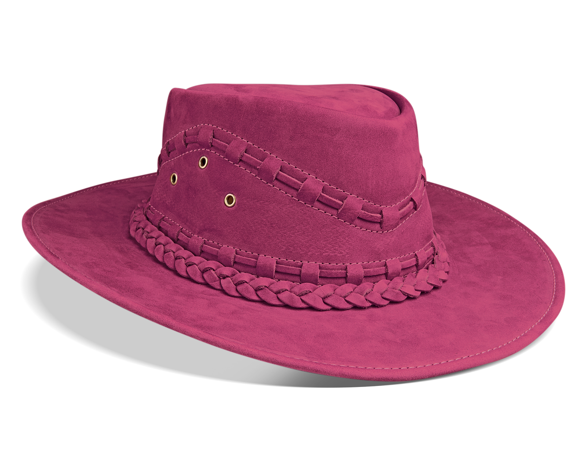 Cowboy Hat Western Pink Real Leather for Mens and Womens Western Style - Zalupe