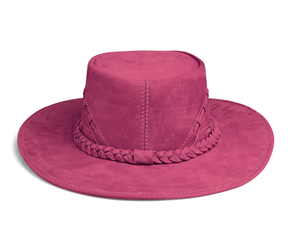 Cowboy Hat Western Pink Real Leather for Mens and Womens Western Style - Zalupe