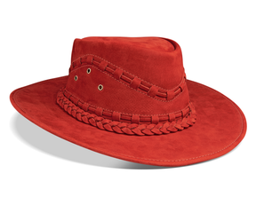 Cowboy Hat Western Red Real Leather for Mens and Womens Western Style - Zalupe