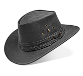 Cowboy Hat Vintage Black Leather American Star - Zalupe