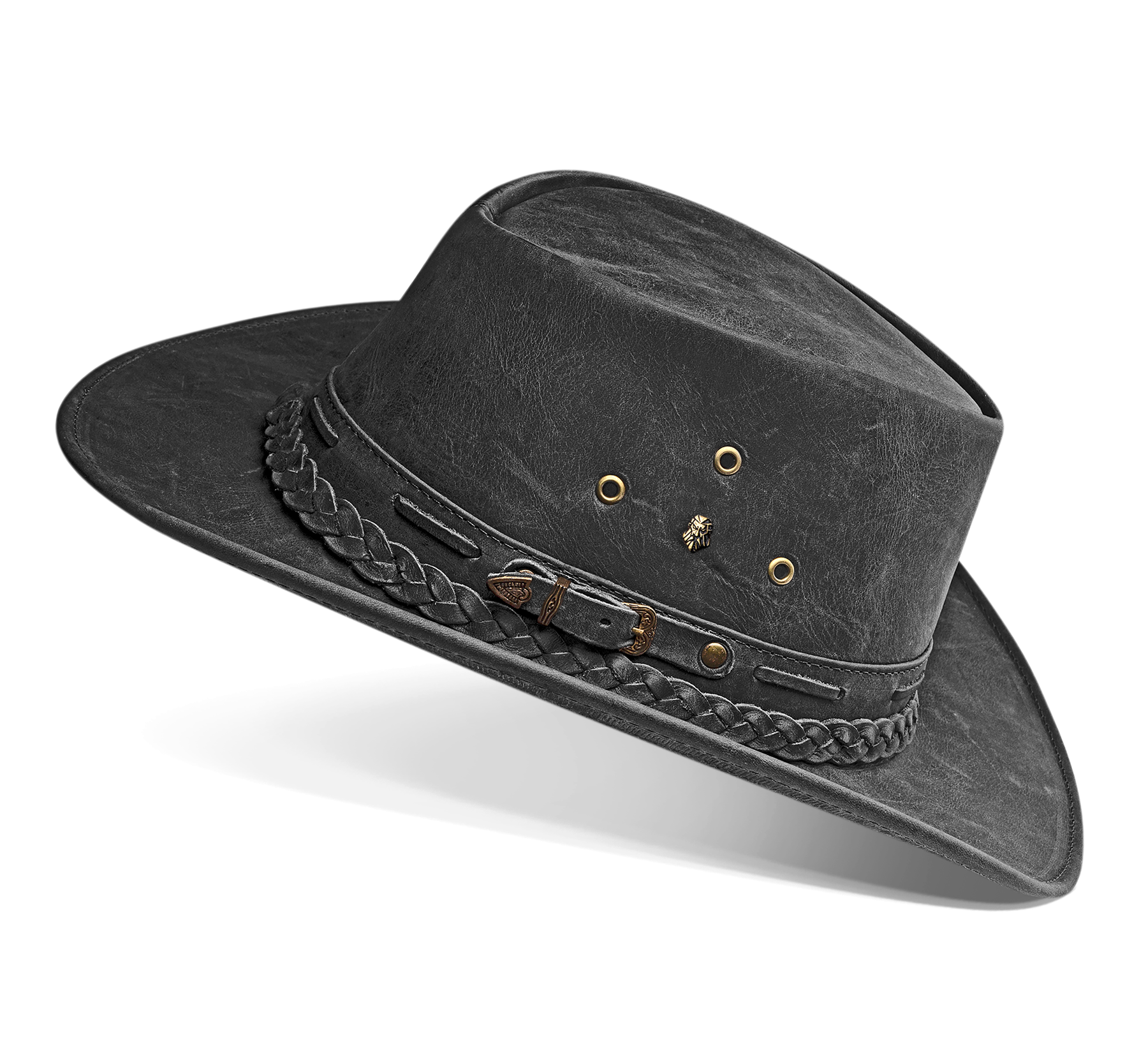 Cowboy Hat Vintage Black Leather American Star - Zalupe