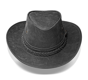 Cowboy Hat Vintage Black Leather American Star - Zalupe