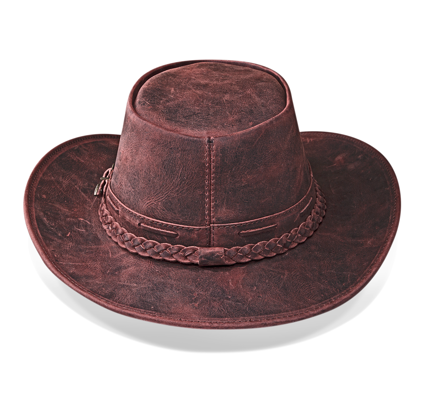 Cowboy Hat Western Vintage Red Leather for Mens and Womens Australian Style - Zalupe