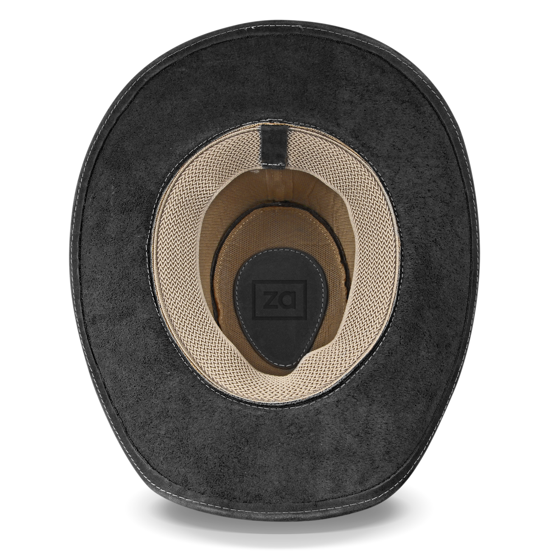 Cowboy Hat Black Genuine Leather Western Australian Style - Zalupe