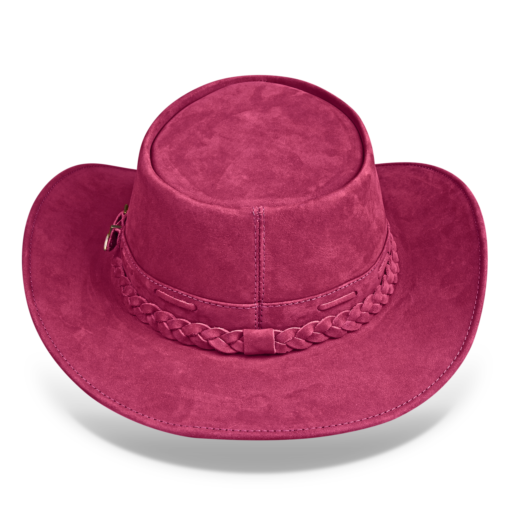 Kids Cowboy Hat Pink Leather Outback Western - Zalupe