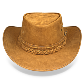 Kids Cowboy Hat Sand Leather Outback Western - Zalupe