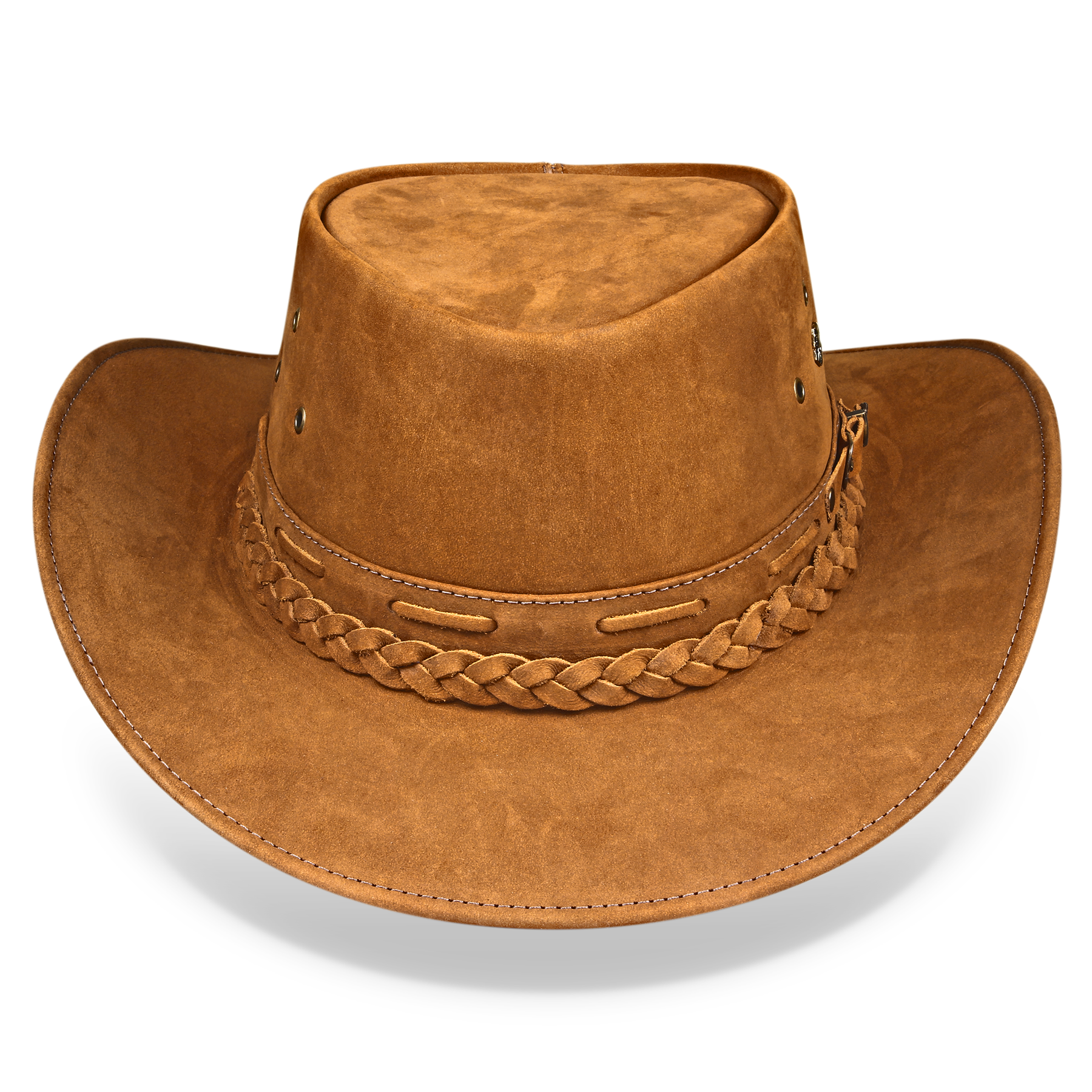 Kids Cowboy Hat Whiskey Leather Outback Western - Zalupe