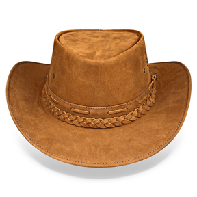 Cowboy Hat Whiskey Leather for Womens Cattleman Cowgirl Outback - Zalupe