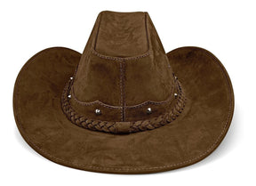 Cowboy Hat Western Cappuccino Real Leather for Mens and Womens Texan American Luxury - Zalupe