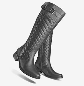 Calf High Side Quilted Leather Boots 208 - Zalupe