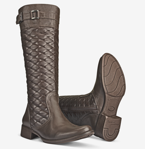 Calf High Side Quilted Leather Boots 208 - Zalupe