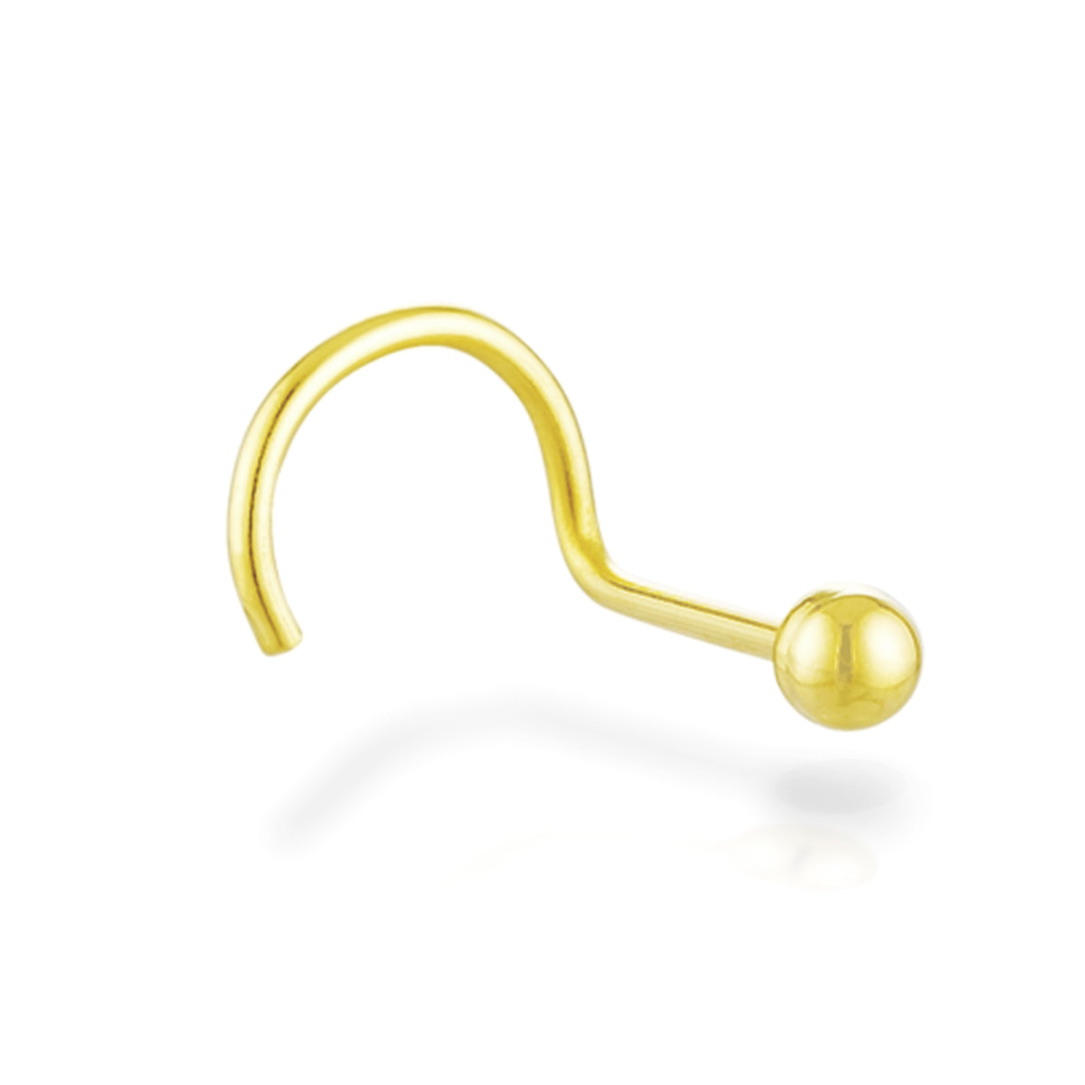10k Piercing Gold Nose Stud Ear Cartilage Polka Dot Jewelry Luxury - Zalupe