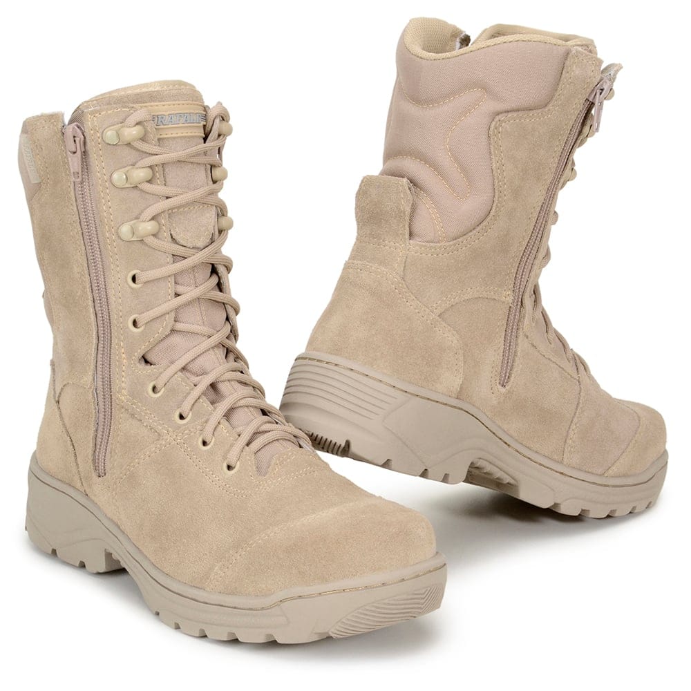 Tactical Boots Sniper Sand Leather Lace Zipper - Zalupe