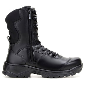 Tactical Boots Sniper Black Leather Lace Zipper - Zalupe