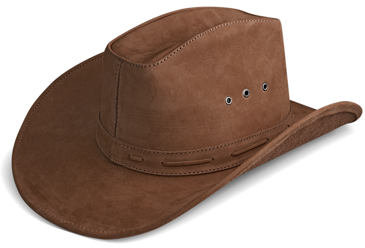 Cowboy Hat Western Cappuccino Real Leather for Mens and Womens American Country Man Style - Zalupe