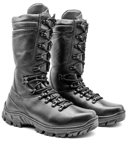 Tactical Boots Black Leather Military Outdoor Combat - Zalupe